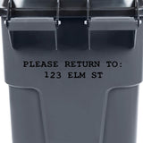 VWAQ Custom Garbage Can Decal Street - Please Return to - Personalized Home Address Trash Can Sticker - TC10 - VWAQ Vinyl Wall Art Quotes and Prints