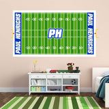 VWAQ Personalized Football Field Wall Decal - Custom Name Sports Sticker Boys Room Decor - HOL16 - VWAQ Vinyl Wall Art Quotes and Prints