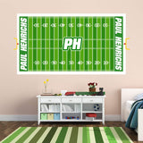 VWAQ Personalized Football Field Wall Decal - Custom Name Sports Sticker Boys Room Decor - HOL16 - VWAQ Vinyl Wall Art Quotes and Prints