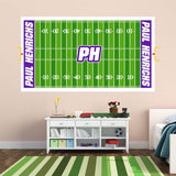 VWAQ Personalized Football Field Wall Decal - Custom Name Sports Sticker Boys Room Decor - HOL16 - VWAQ Vinyl Wall Art Quotes and Prints
