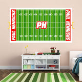 VWAQ Personalized Football Field Wall Decal - Custom Name Sports Sticker Boys Room Decor - HOL16 - VWAQ Vinyl Wall Art Quotes and Prints