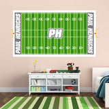 VWAQ Personalized Football Field Wall Decal - Custom Name Sports Sticker Boys Room Decor - HOL16 - VWAQ Vinyl Wall Art Quotes and Prints