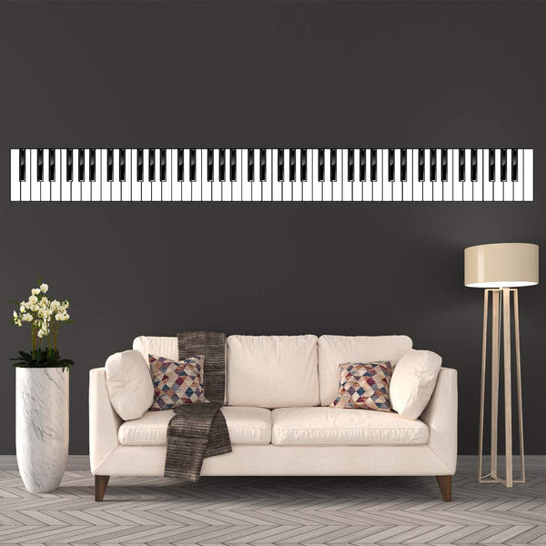 VWAQ Piano Keys Wall Decal - Musical Instrument Decor - Peel and Stick Reusable Vinyl Sticker - HOL6 - VWAQ Vinyl Wall Art Quotes and Prints