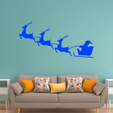 VWAQ Santa Claus Wall Decal Reindeer Christmas Holiday Vinyl Sticker - VWAQ Vinyl Wall Art Quotes and Prints