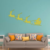 VWAQ Santa Claus Wall Decal Reindeer Christmas Holiday Vinyl Sticker - VWAQ Vinyl Wall Art Quotes and Prints