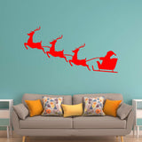 VWAQ Santa Claus Wall Decal Reindeer Christmas Holiday Vinyl Sticker - VWAQ Vinyl Wall Art Quotes and Prints
