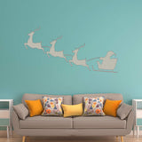 VWAQ Santa Claus Wall Decal Reindeer Christmas Holiday Vinyl Sticker - VWAQ Vinyl Wall Art Quotes and Prints