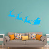 VWAQ Santa Claus Wall Decal Reindeer Christmas Holiday Vinyl Sticker - VWAQ Vinyl Wall Art Quotes and Prints