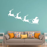 VWAQ Santa Claus Wall Decal Reindeer Christmas Holiday Vinyl Sticker - VWAQ Vinyl Wall Art Quotes and Prints