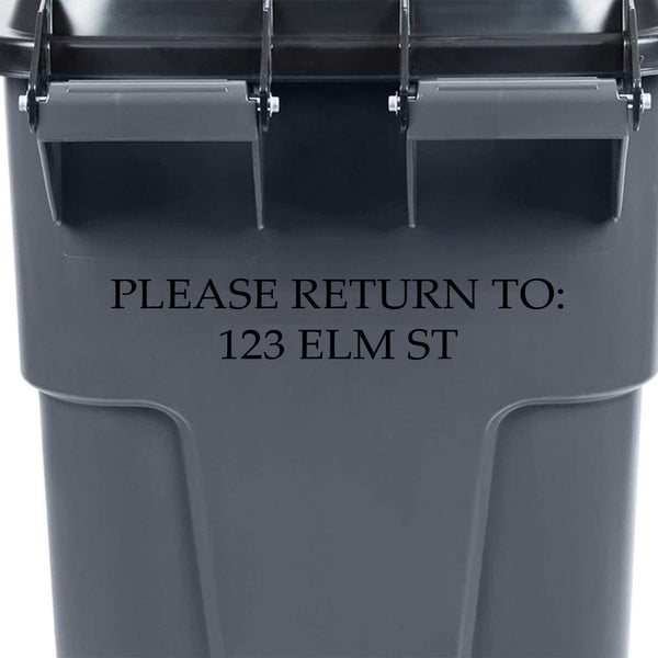 VWAQ Trash Can Decal Personalized Street Address Garbage Bin Custom Vinyl Sticker - TC4 - VWAQ Vinyl Wall Art Quotes and Prints