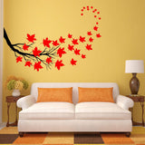VWAQ Tree Branch Leaves Wall Sticker - Living Room Decal Decor - 37 PCS - VWAQ Vinyl Wall Art Quotes and Prints