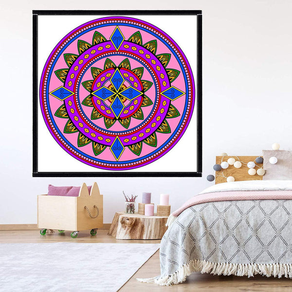 VWAQ Coloring Wall Prints - Mandala Dry Erase Whiteboard Wall Decal - DRV5 - VWAQ Vinyl Wall Art Quotes and Prints