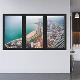 VWAQ - Office Window Sticker Beach View Wall Decal Removable Reusable Vinyl Mural - OW02 - VWAQ Vinyl Wall Art Quotes and Prints