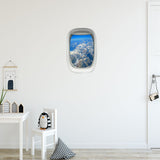 Airplane Window View Decal Cloudy Mountain View Region - PW25 - VWAQ Vinyl Wall Art Quotes and Prints
