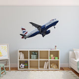 Airplane during takeoff decal