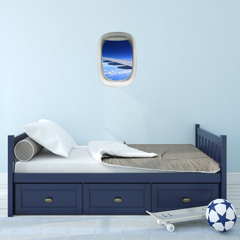 Airplane Window Wing View Peel and Stick Vinyl Wall Decal - A02 - VWAQ Vinyl Wall Art Quotes and Prints