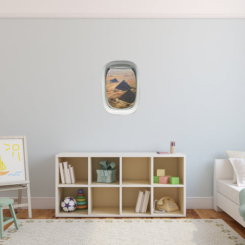 VWAQ Pyramids of Giza Airplane Window View Wall Decal - A100 - VWAQ Vinyl Wall Art Quotes and Prints