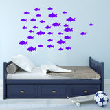 VWAQ Pack of 32 Peel and Stick Fish Vinyl Wall Decals - VWAQ Vinyl Wall Art Quotes and Prints