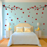 VWAQ Cherry Blossom Tree Branch Wall Decal - Flowers and Leaves Living Room Decor - 96 PCS - VWAQ Vinyl Wall Art Quotes and Prints