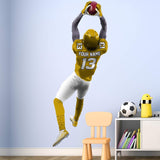 VWAQ Personalized Football Player Wall Decal - Custom Name Sports Wall Sticker Peel and Stick - HOL30 - VWAQ Vinyl Wall Art Quotes and Prints