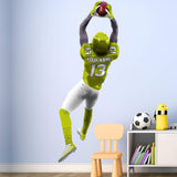 VWAQ Personalized Football Player Wall Decal - Custom Name Sports Wall Sticker Peel and Stick - HOL30 - VWAQ Vinyl Wall Art Quotes and Prints