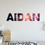 VWAQ Custom Name Space Wall Decal Personalized Kids Room Galaxy Sticker - Horizontal-GN9 - VWAQ Vinyl Wall Art Quotes and Prints