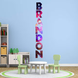 VWAQ Custom Vertical Wall Decal - Name Stickers for Kids Personalized Nebula - Vertical-GN13 - VWAQ Vinyl Wall Art Quotes and Prints