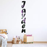 VWAQ Personalized Outer Space Name Colorful Vertical Letters - GN19 - VWAQ Vinyl Wall Art Quotes and Prints