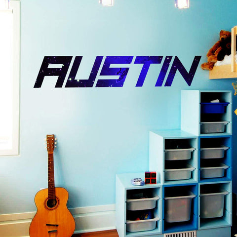 VWAQ Galaxy Name Decal Personalized Horizontal Letters - GN22 - VWAQ Vinyl Wall Art Quotes and Prints