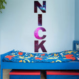 VWAQ Personalized Galaxy Name Wall Decal - Custom Space Nebula Art Kids Room Sticker Decor - Vertical-GN24 - VWAQ Vinyl Wall Art Quotes and Prints