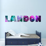 VWAQ Custom Wall Decals for Kids Rooms Galaxy Name Sticker Space Nebula Art - Horizontal-GN26 - VWAQ Vinyl Wall Art Quotes and Prints