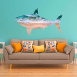 VWAQ Great White Shark Wall Art Decal - Ocean Wall Sticker Sea Theme Beach Decor - SC05 - VWAQ Vinyl Wall Art Quotes and Prints