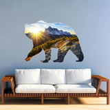 VWAQ Grizzly Bear Wall Art Decal - Peel and Stick Animal Natural Wall Sticker - SC01 - VWAQ Vinyl Wall Art Quotes and Prints