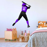 VWAQ Custom Girls Softball Wall Decals with Name - Personalized Baseball Wall Sticker Sports Decor - HOL39 - VWAQ Vinyl Wall Art Quotes and Prints