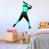 VWAQ Custom Girls Softball Wall Decals with Name - Personalized Baseball Wall Sticker Sports Decor - HOL39 - VWAQ Vinyl Wall Art Quotes and Prints