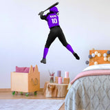 VWAQ Custom Girls Softball Wall Decals with Name - Personalized Baseball Wall Sticker Sports Decor - HOL39 - VWAQ Vinyl Wall Art Quotes and Prints