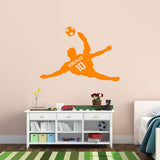 VWAQ Personalized Soccer Player Wall Decal Custom Name Boys Room Sports Decor - CS17 - VWAQ Vinyl Wall Art Quotes and Prints