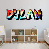 VWAQ Custom Graffiti Wall Decals Name - Personalized Kids Rooms Decor Hip Hop Vinyl Sticker - GN30