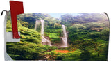 VWAQ Tropical Rain Forest Mailbox Covers Magnetic - Waterfall Mailbox Wrap - MBM18