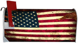 VWAQ USA Mailbox Covers Magnetic - Worn American Flag Decorative Patriotic - MBM21