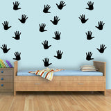 VWAQ Handprint Wall Stickers - Peel and Stick Floor or Wall Decals - 20 PCS