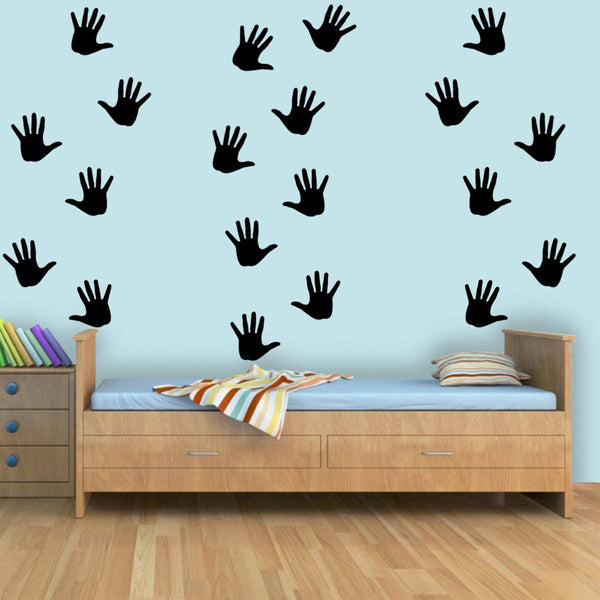 VWAQ Handprint Wall Stickers - Peel and Stick Floor or Wall Decals - 20 PCS