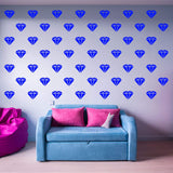 Diamond Wall Stickers Patterns Decor Shapes Vinyl Decals VWAQ - V2 49 Pcs