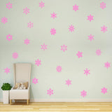 Snowflakes Wall Decals for Girls Bedroom Peel and Stick Stickers Winter Theme Decor VWAQ - 30PCS