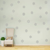 Snowflakes Wall Decals for Girls Bedroom Peel and Stick Stickers Winter Theme Decor VWAQ - 30PCS