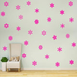 Snowflakes Wall Decals for Girls Bedroom Peel and Stick Stickers Winter Theme Decor VWAQ - 30PCS