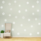 Snowflakes Wall Decals for Girls Bedroom Peel and Stick Stickers Winter Theme Decor VWAQ - 30PCS