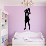 VWAQ Custom Basketball Girl Wall Decal - Personalized Name Girls Room Sports Decor - CS22