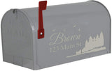 Custom Mailbox Address Decal - Family Name Sticker Personalized Decor VWAQ - CMB29
