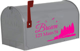 Custom Mailbox Address Decal - Family Name Sticker Personalized Decor VWAQ - CMB29
